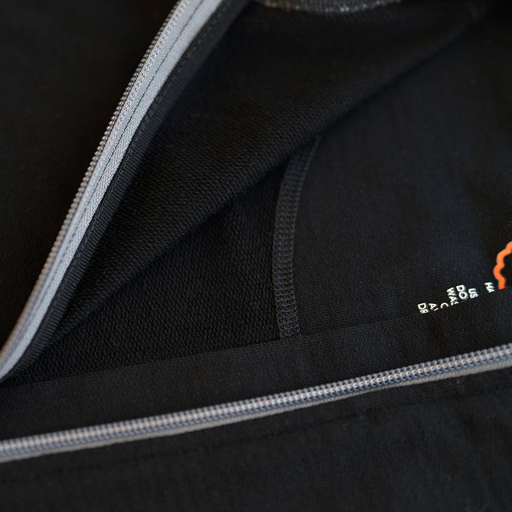 Isobaa | Mens Merino 260 Casual Hoodie (Black) | The best in warmth and versatility: Isobaa 260gm midweight Merino wool hoodie.