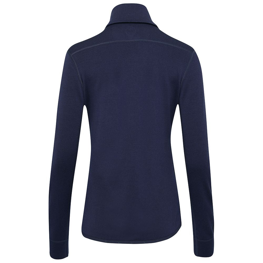 Isobaa | Womens 320 Merino Full Zip (Navy/Lime) | Step into a new level of comfort and versatility with our 320 Merino Full Zip Jacket