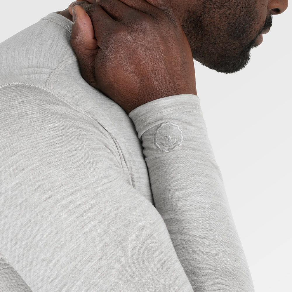 Mens Merino 180 Long Sleeve Crew (Jute)