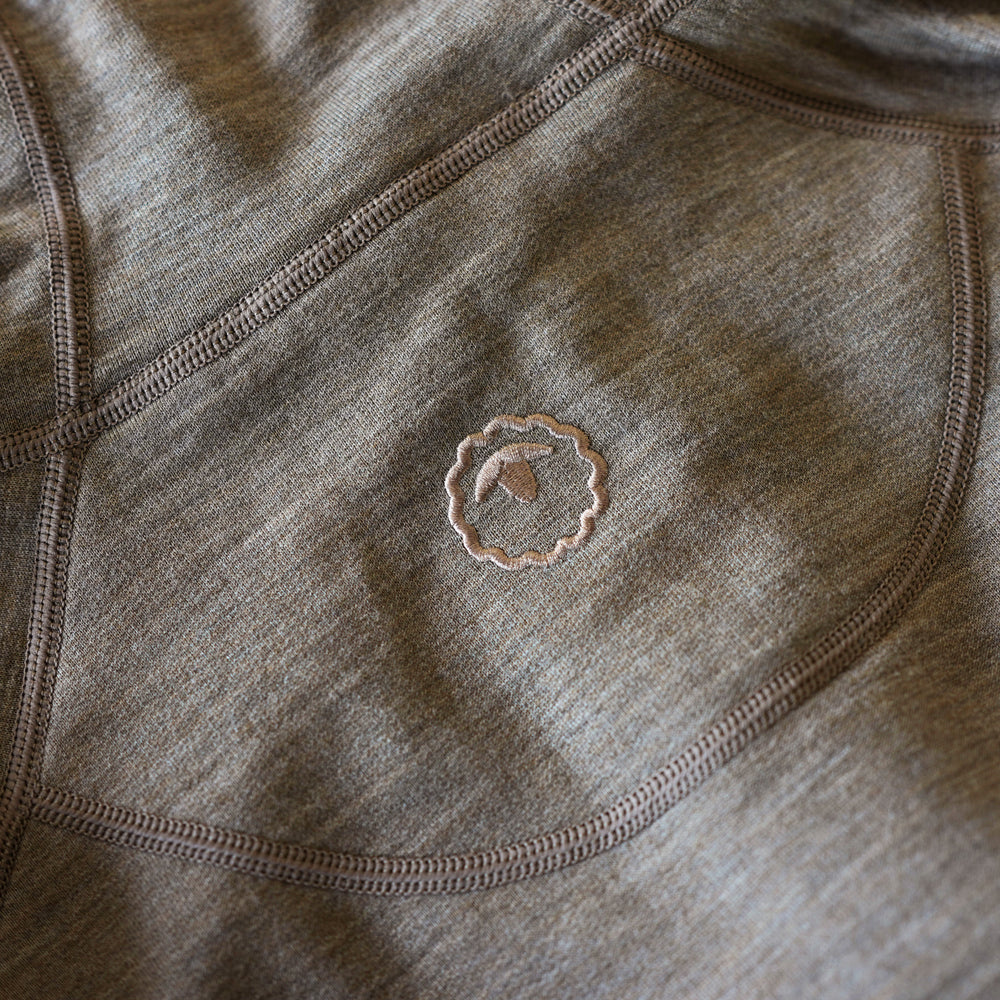 Isobaa Mens Merino 260 Casual Hoodie (Truffle Melange/Smoke)