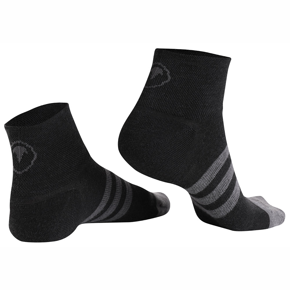Merino Blend Sports Socken (3 Pack - Black)