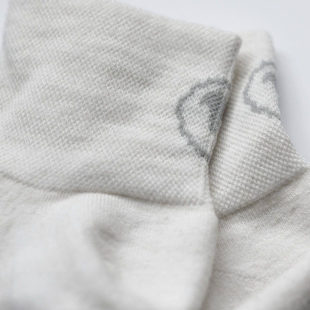 Mélange Mérinos Sports Socks (3 Pack - White)