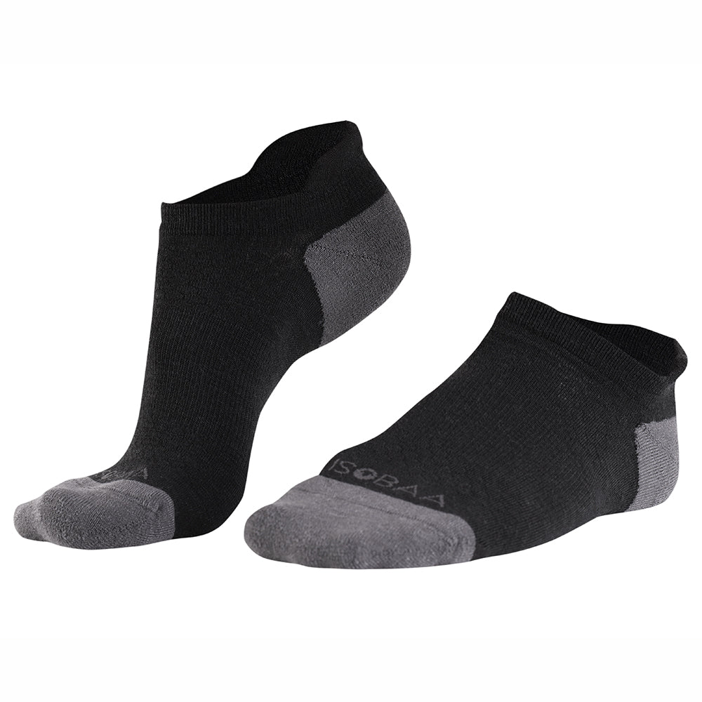 Mélange Mérinos Trainer Socks (3 Pack - Black)