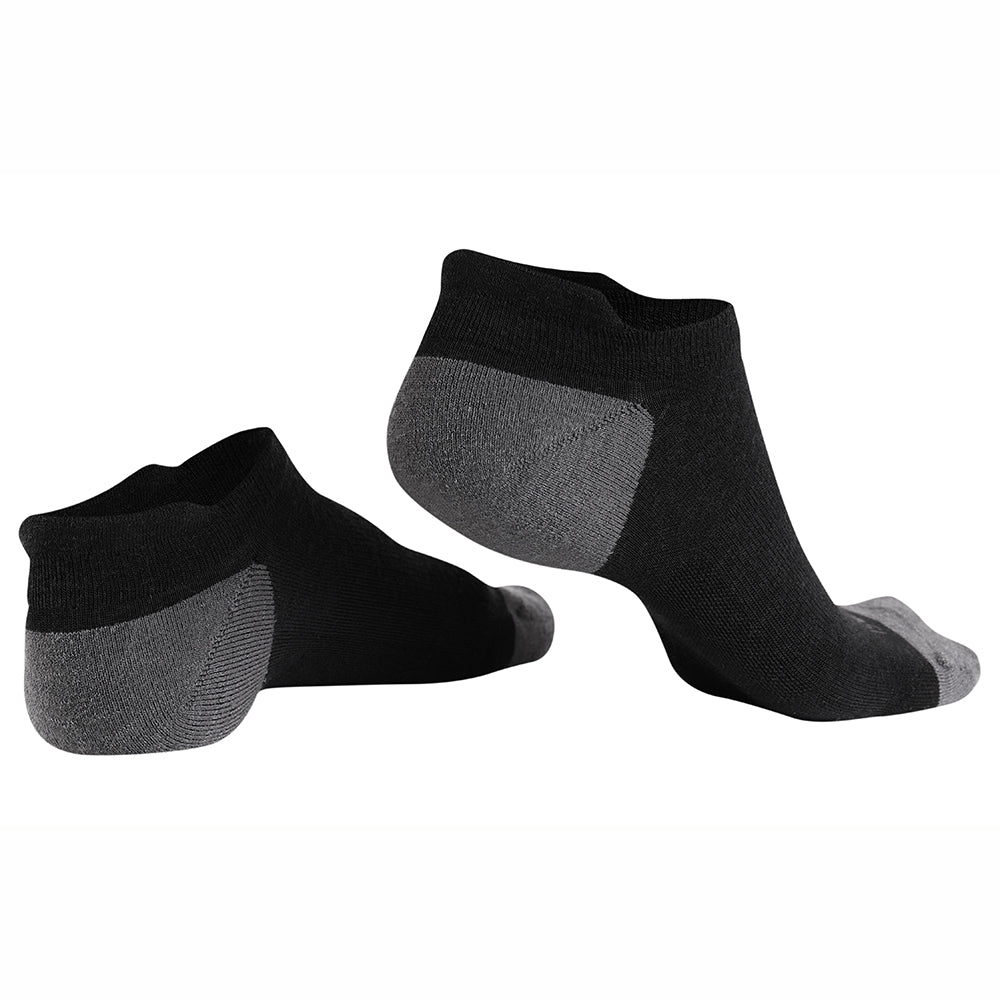 Mélange Mérinos Trainer Socks (3 Pack - Black)