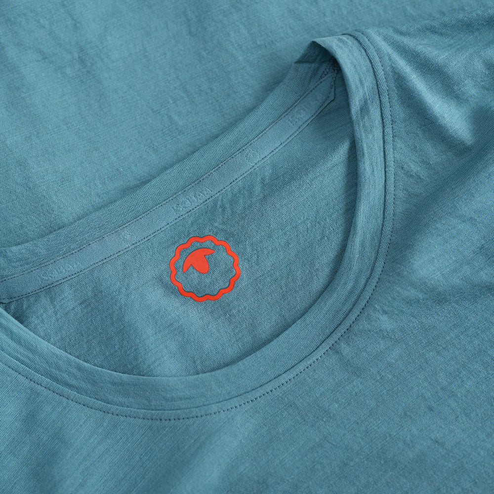 Womens 120 Ultrafine LS Crew (Lagoon)