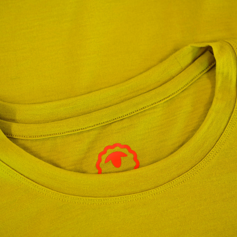 Isobaa Womens Merino 150 Peaks T-Shirt (Lime/Petrol)