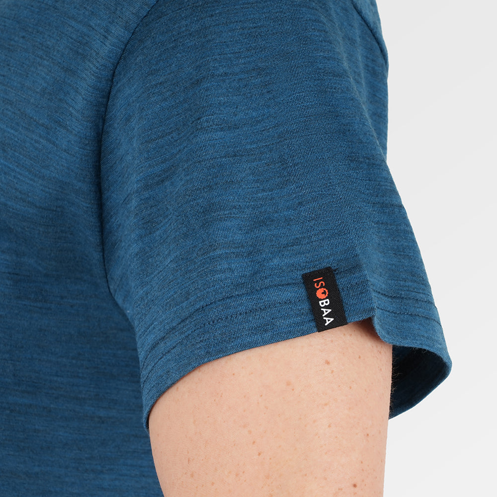 Womens Merino 150 Camping Relaxed Tee (Petrol/Sky)