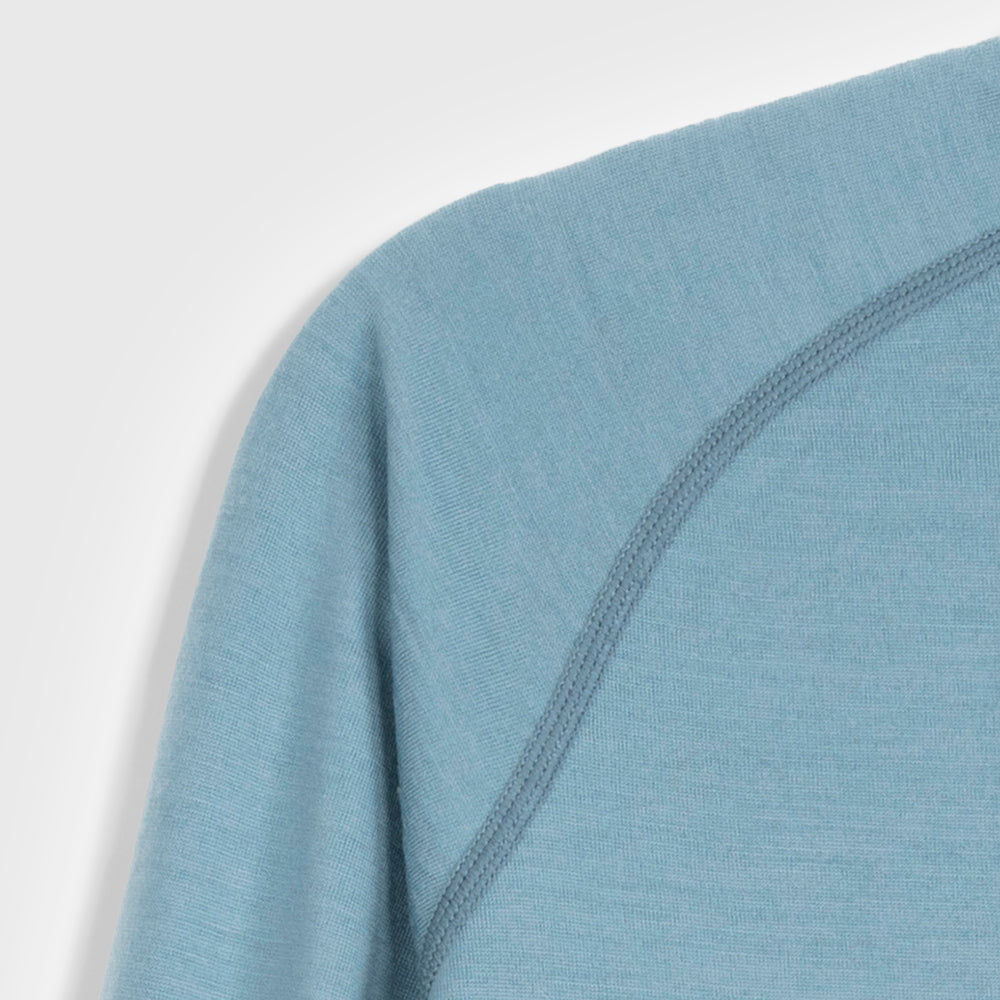 Womens Merino 200 Long Sleeve Zip Neck (Lagoon/Navy)