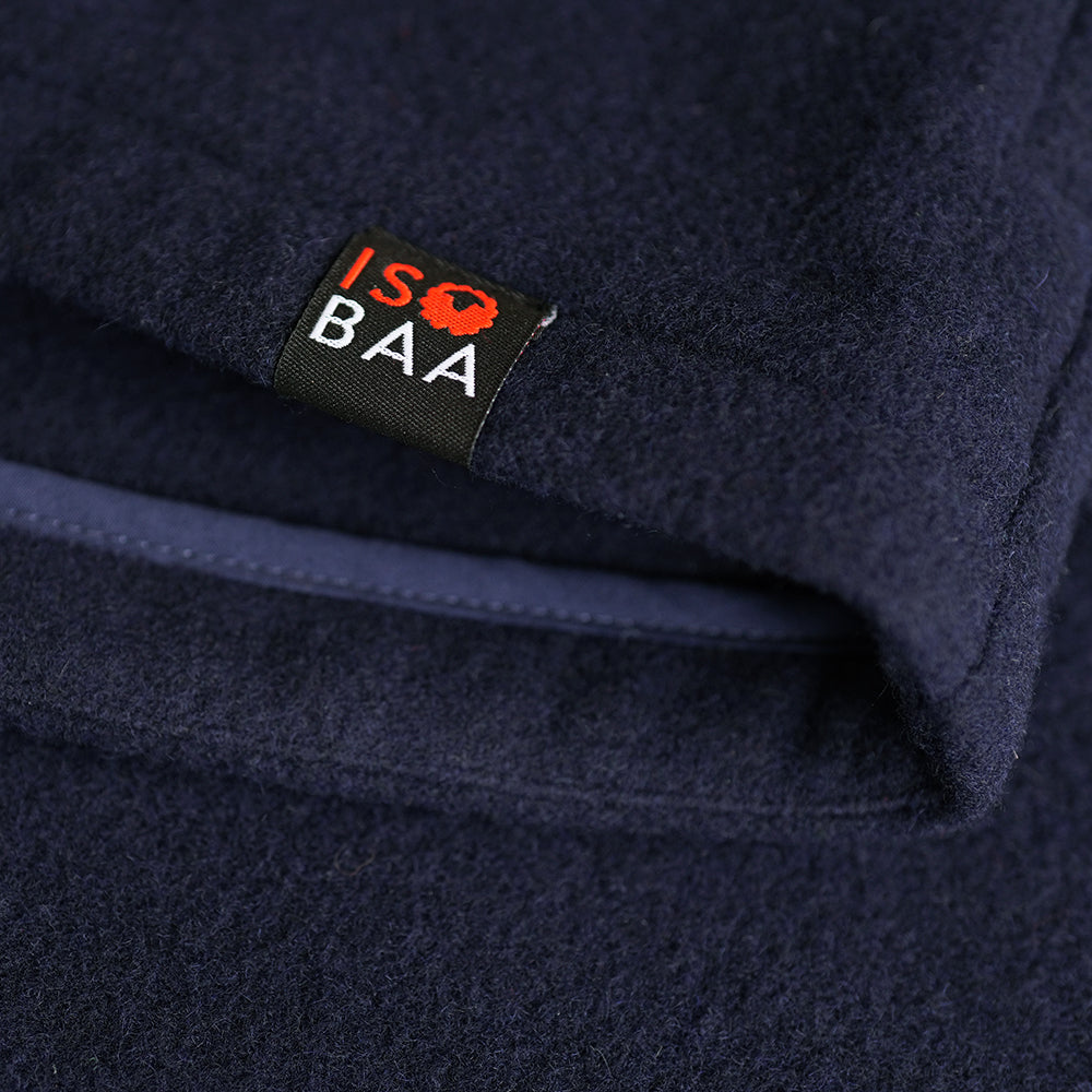 Isobaa | Mens Merino Blend Mountain Shirt (Navy) | Conquer trails, peaks, and urban adventures with this high-performance Merino blend overshirt.