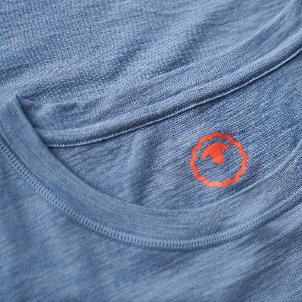 Isobaa | Womens Merino 150 Roll Sleeve Tee (Sky) | Our superfine Merino T-shirt performs everywhere from outdoor adventures to coffee dates.