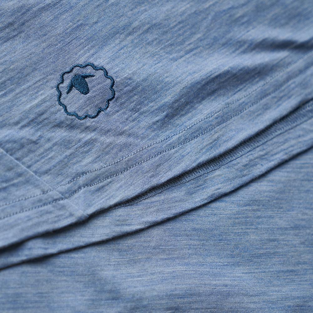 Isobaa | Womens Merino 150 Roll Sleeve Tee (Sky) | Our superfine Merino T-shirt performs everywhere from outdoor adventures to coffee dates.