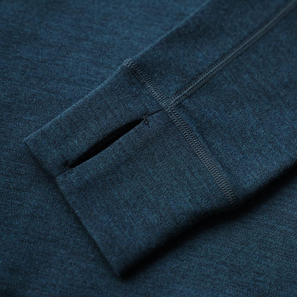 Isobaa | Womens Merino 320 Long Sleeve Half Zip (Petrol/Orange) | Conquer cold trails, blustery commutes, and unpredictable weather with the ultimate Merino wool half-zip top.