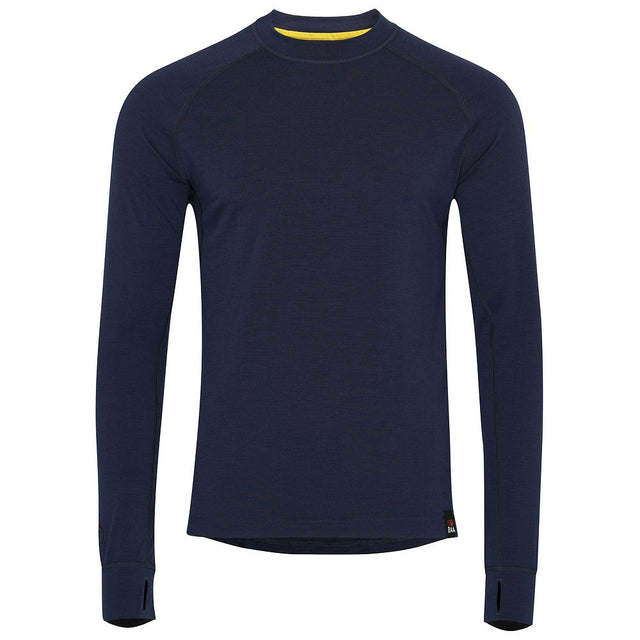 Isobaa | Mens 160 Merino Active Long Sleeve Crew (Navy) | Elevate your active wardrobe with our Men's 160 Merino Active Long Sleeve Crew, expertly crafted from 160g 18.5 micron superfine merino wool