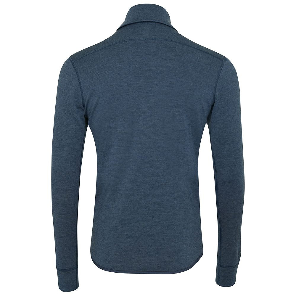 Isobaa | Mens 320 Merino Full Zip (Denim/Navy) | Step into a new level of comfort and versatility with our 320 Merino Full Zip Jacket