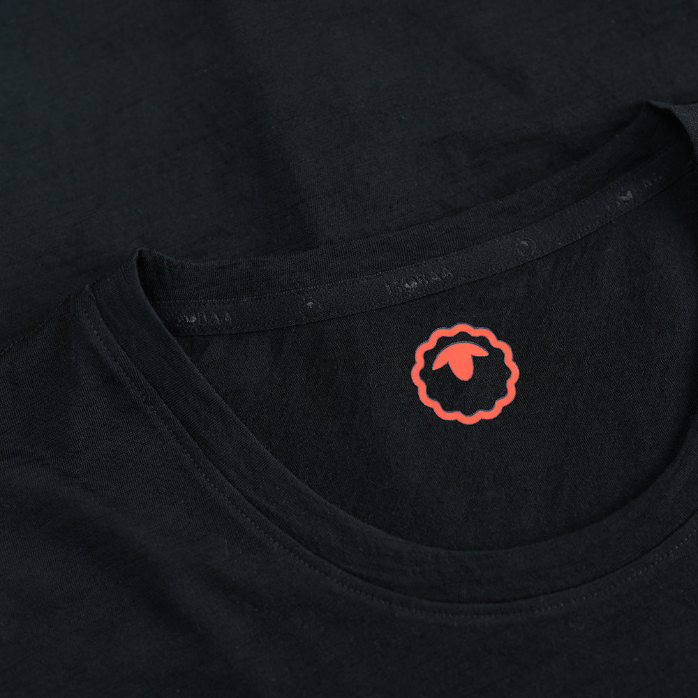 Mens 120 Ultrafine LS Crew (Black)