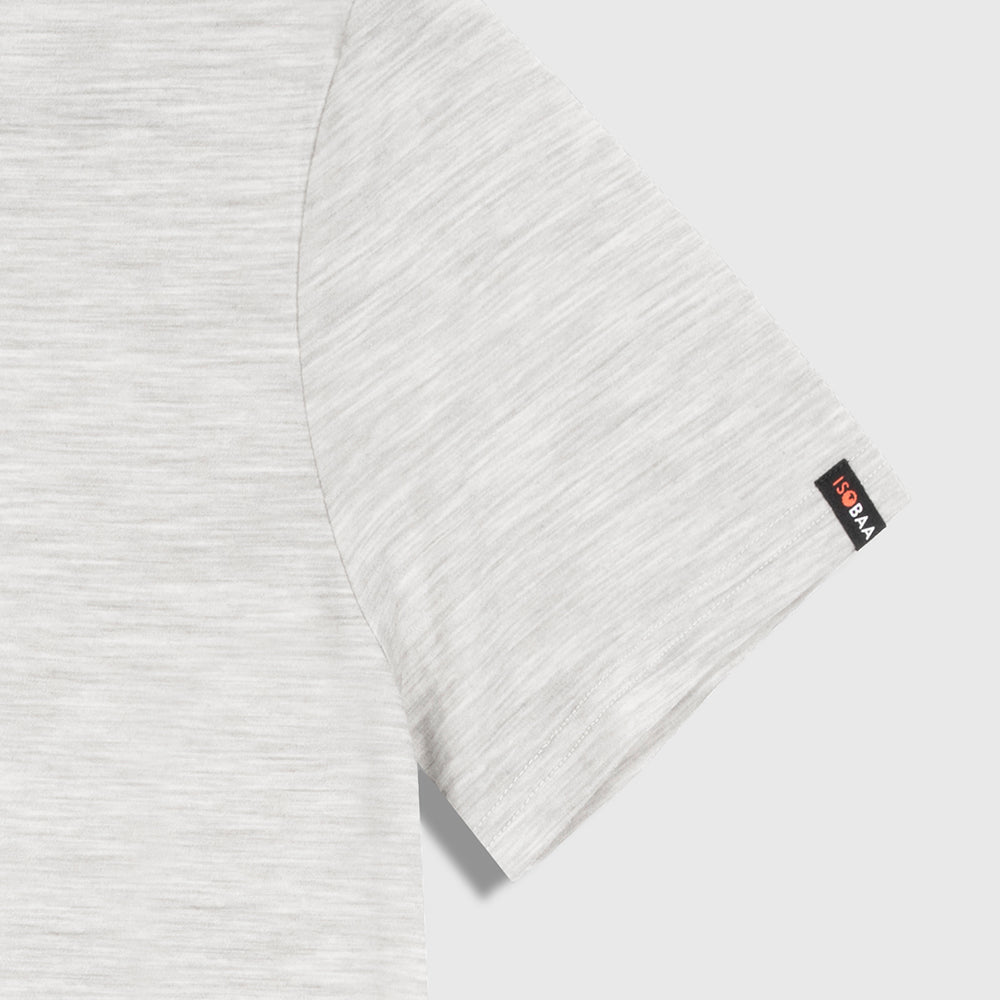Mens Merino 150 Sketched Sunset Tee (Jute/Denim)
