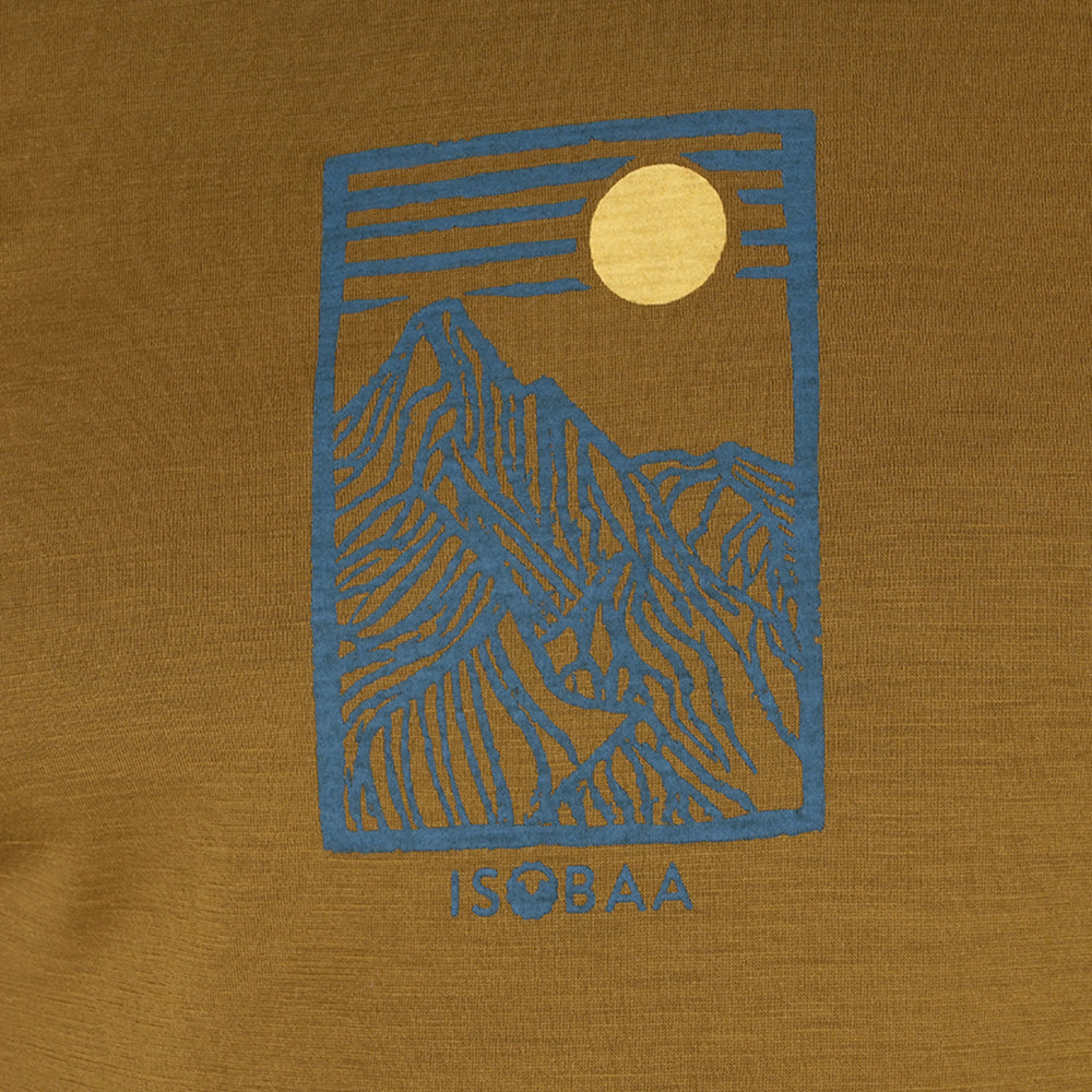 Mens Merino 150 Stamp Summit Tee (Dull Gold/Petrol)