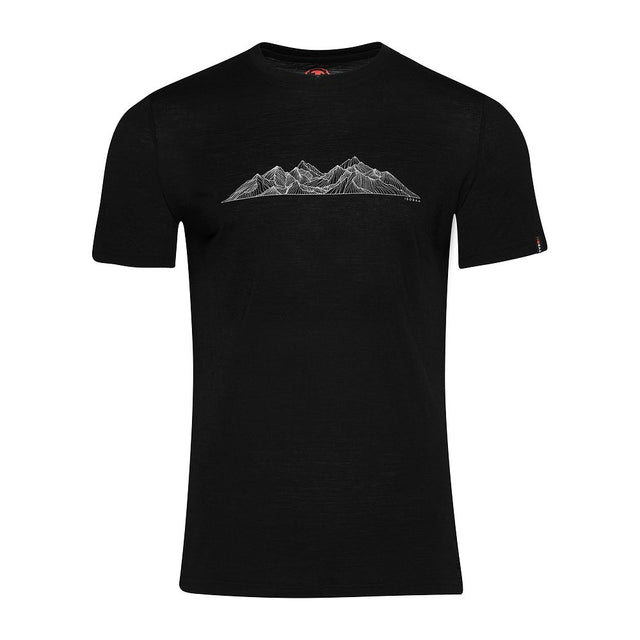 Isobaa Mens Merino 150 Peaks T-Shirt (Black/Grey)