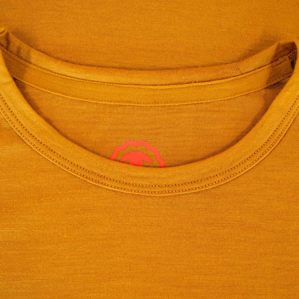 Isobaa Mens Merino 150 Short Sleeve Crew (Mustard)