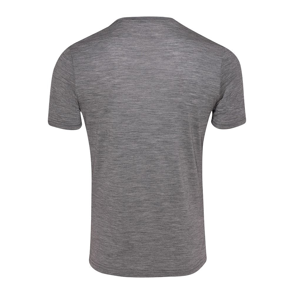 Isobaa Mens Merino 150 Sunset T-Shirt (Charcoal Melange/Black)