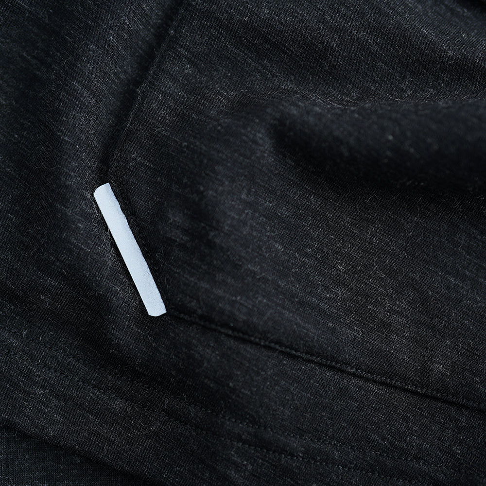 Mens 160 SS Cycle Zip Top (Black Melange)