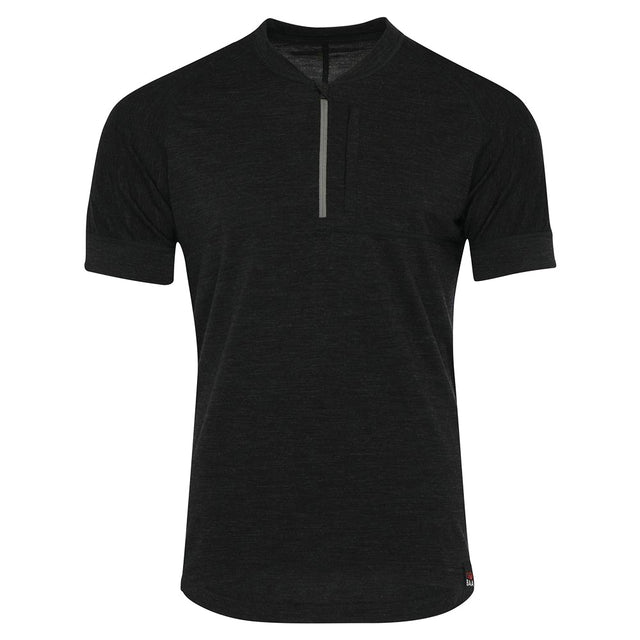 Mens 160 SS Cycle Zip Top (Black Melange)
