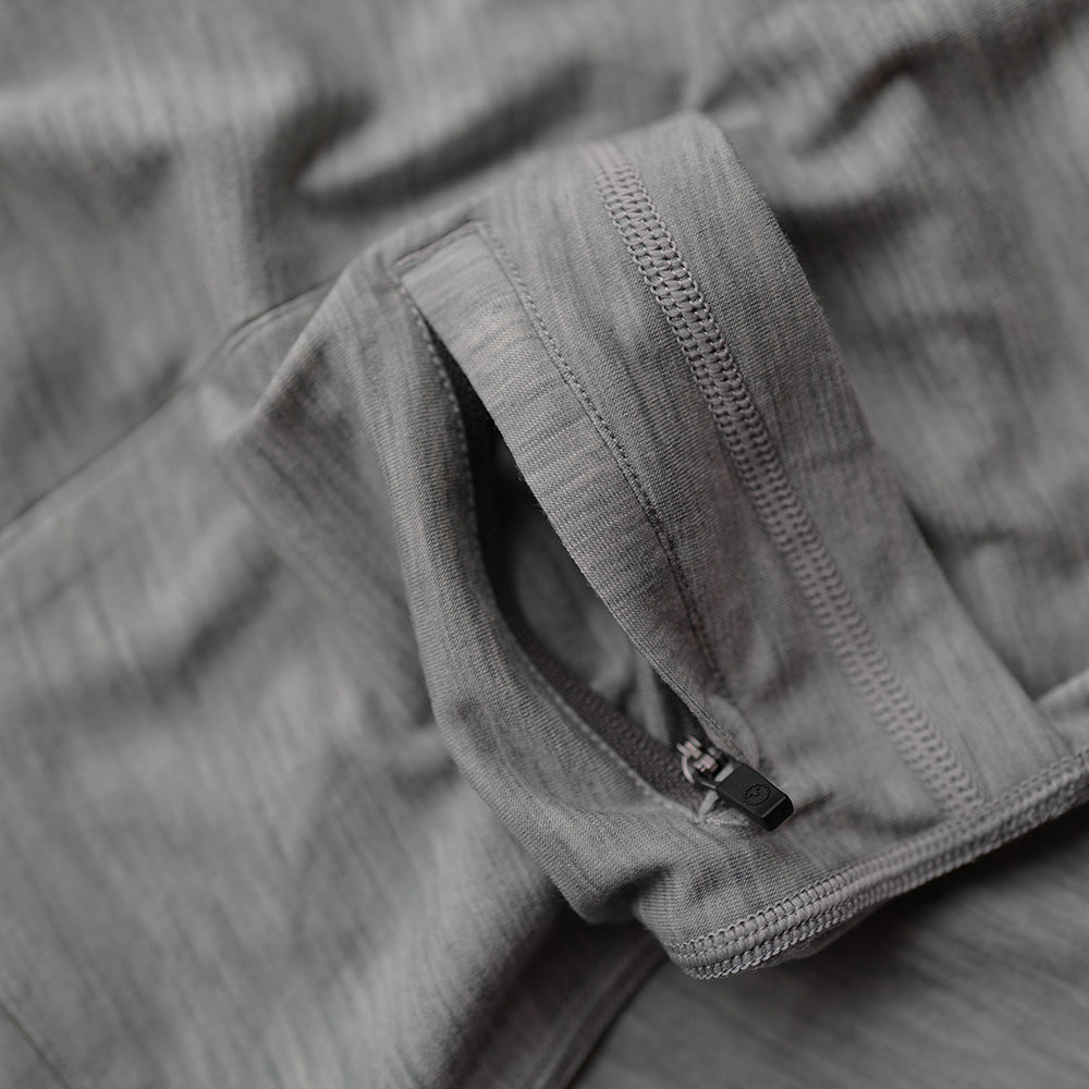 Mens 160 SS Cycle Zip Top (Cloud Melange)