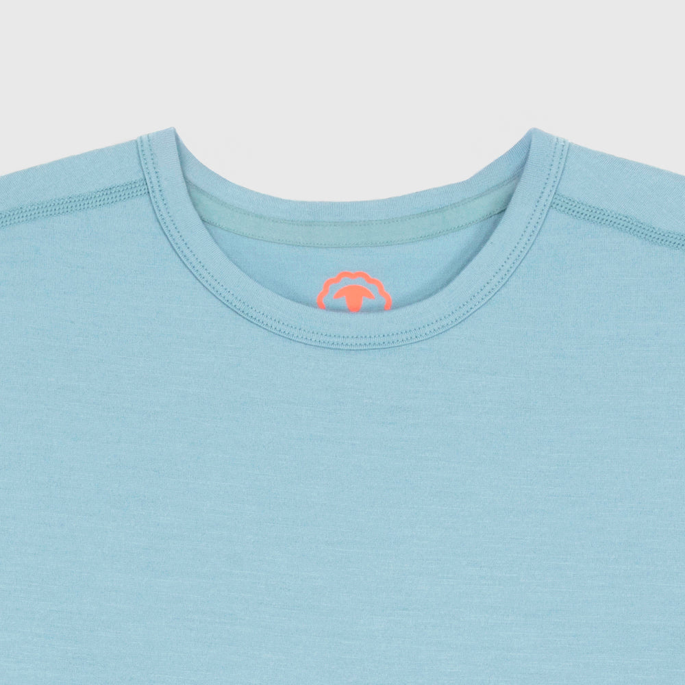 Mens Merino 180 Long Sleeve Crew (Lagoon)