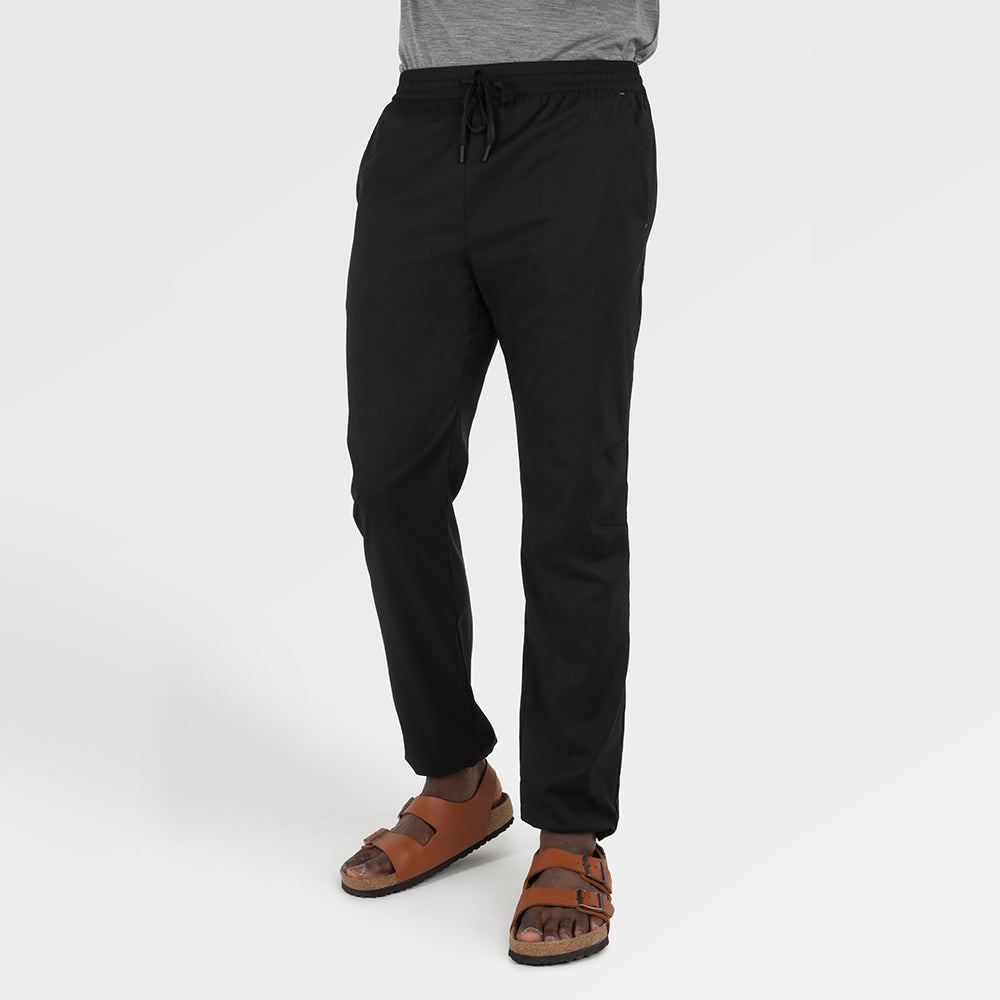 Mens Merino Active Blend Travel Trousers (Black) | Model: Michael