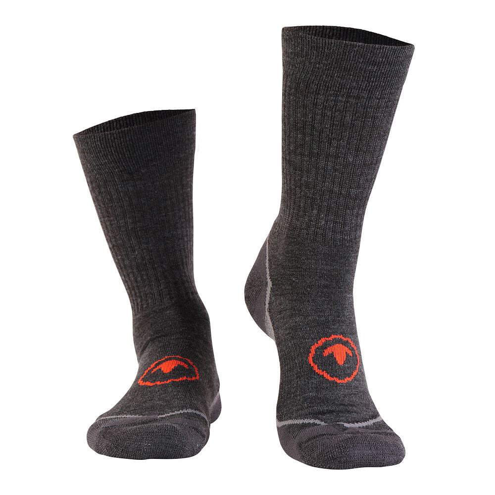 Merino Blend Hiking Socks (3 Pack - Smoke Melange/Charcoal)