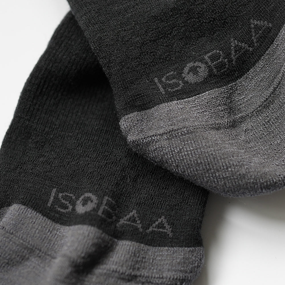 Merino Blend Trainer Socks (3 Pack - Black)