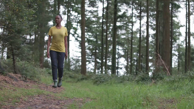 Isobaa | Womens Merino 150 Odd One Out Tee (Lime/Smoke) | Gear up for everyday adventures, big and small, with Isobaa's superfine Merino Tee. | align: 20% 50% | Model: Yolisa