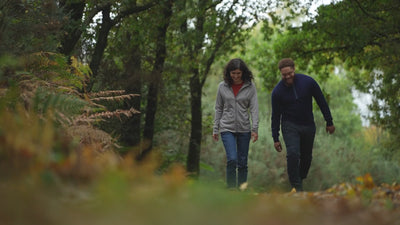 Isobaa | Womens IsoSoft 240 Hoodie (Grey) | For chilly trailheads, post-workout cool-downs, and cosy weekends. | align: 55% 65% | Model: Clémentine
