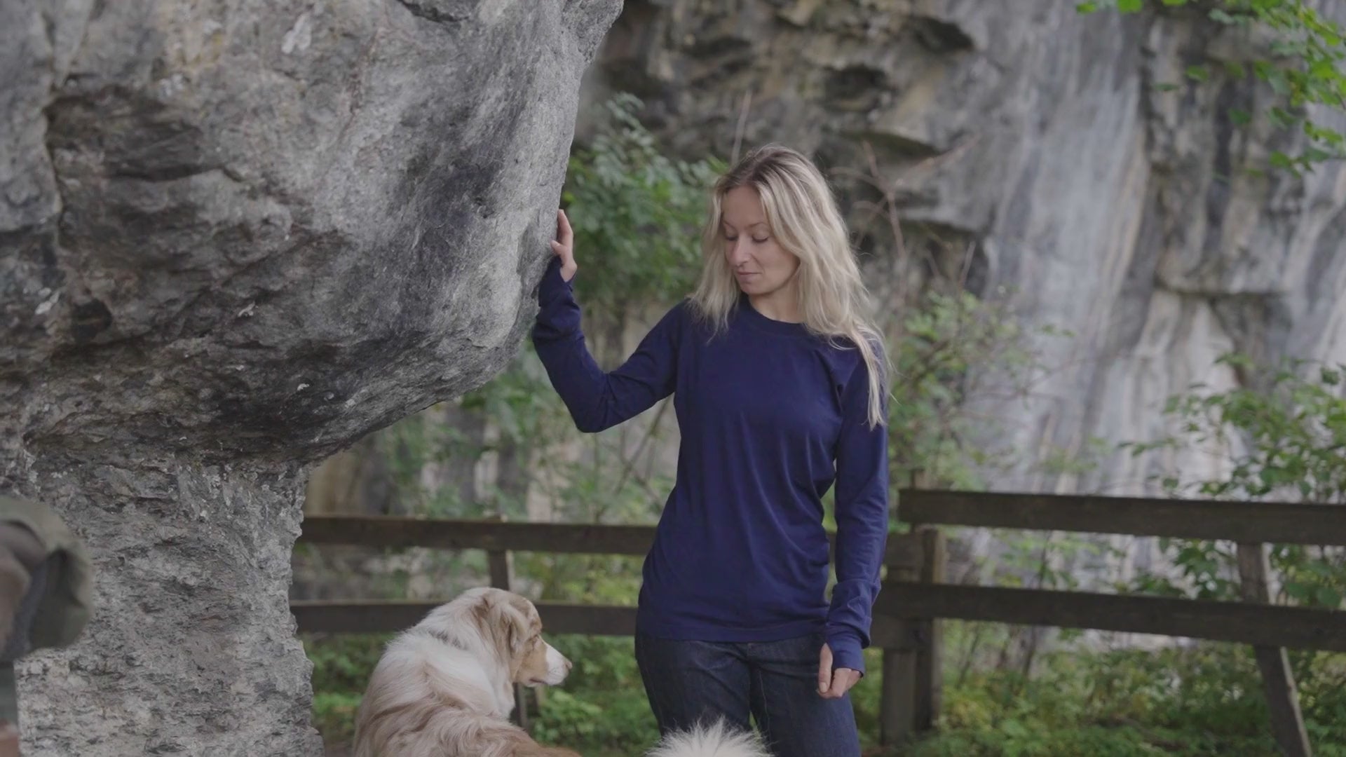 Isobaa | Womens 160 Merino Active Long Sleeve Crew (Navy) | Elevate your active wardrobe with our Women's 160 Merino Active Long Sleeve Crew, expertly crafted from 160g 18.5 micron superfine merino wool | align: 55% 40% | Model: Estelle