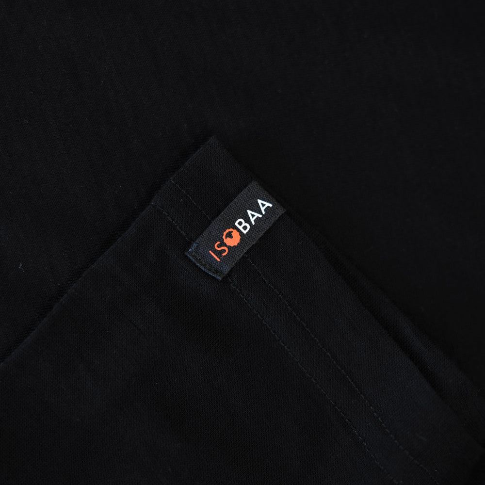Isobaa Womens Merino 150 Peaks T-Shirt (Black/Grey)