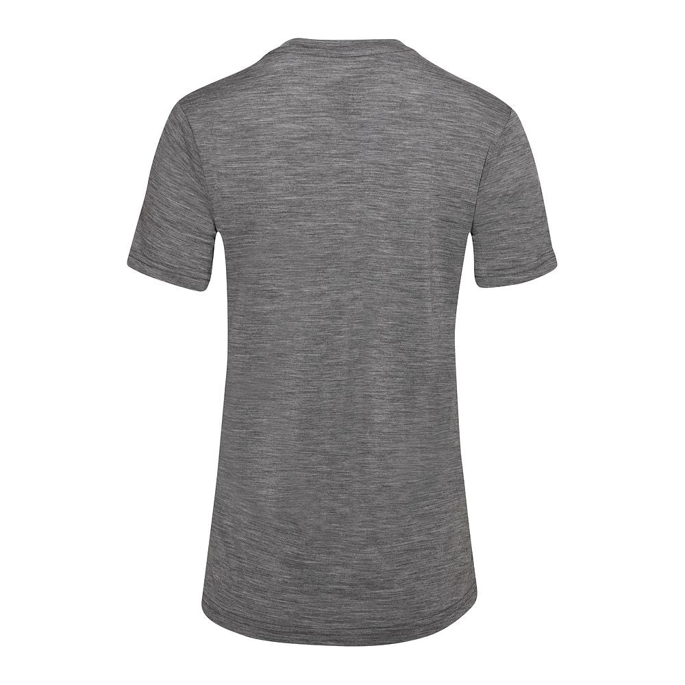 Isobaa Womens Merino 150 Peaks T-Shirt (Charcoal Melange/Black)
