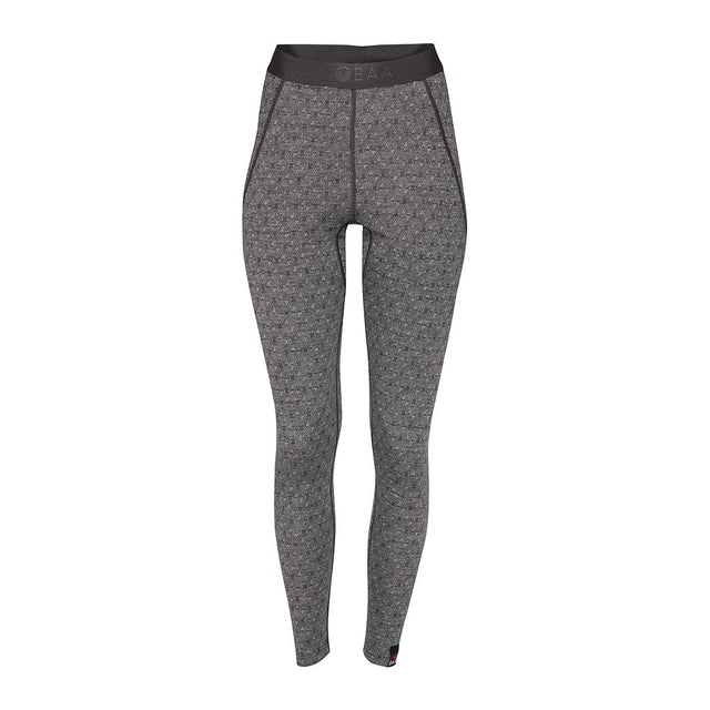 Womens Merino Blend 250 Geometric Jacquard Tights (Smoke/Charcoal)