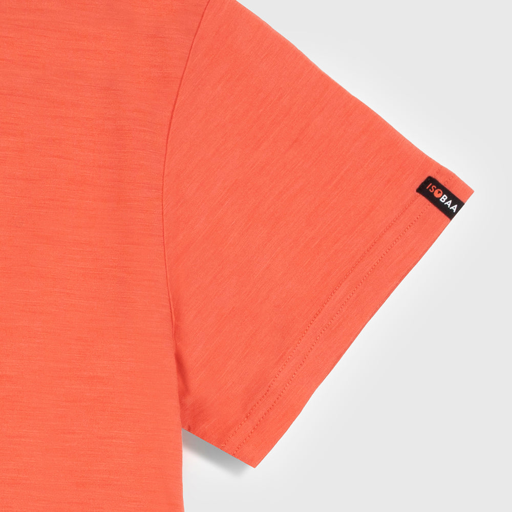 Womens Merino 150 Camping Relaxed Tee (Coral/Wine)