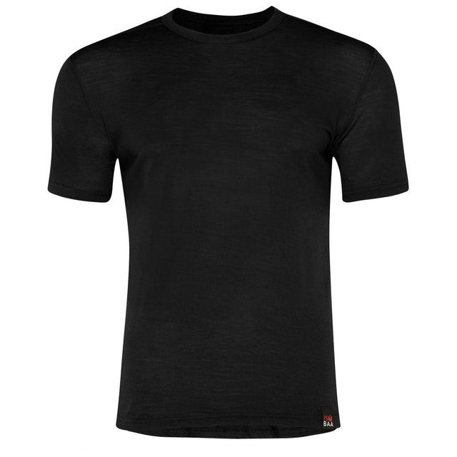 Isobaa | Mens Merino 150 Short Sleeve Crew (Black) | Gear up for performance and comfort with Isobaa's technical Merino short-sleeved top.