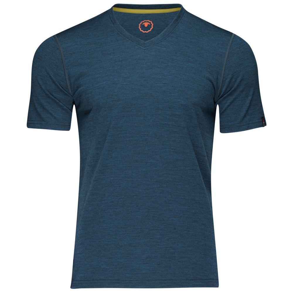 Isobaa | Mens Merino 150 V-Neck Tee (Petrol) | Embark on new adventures with Isobaa's superfine Merino V-neck Tee.
