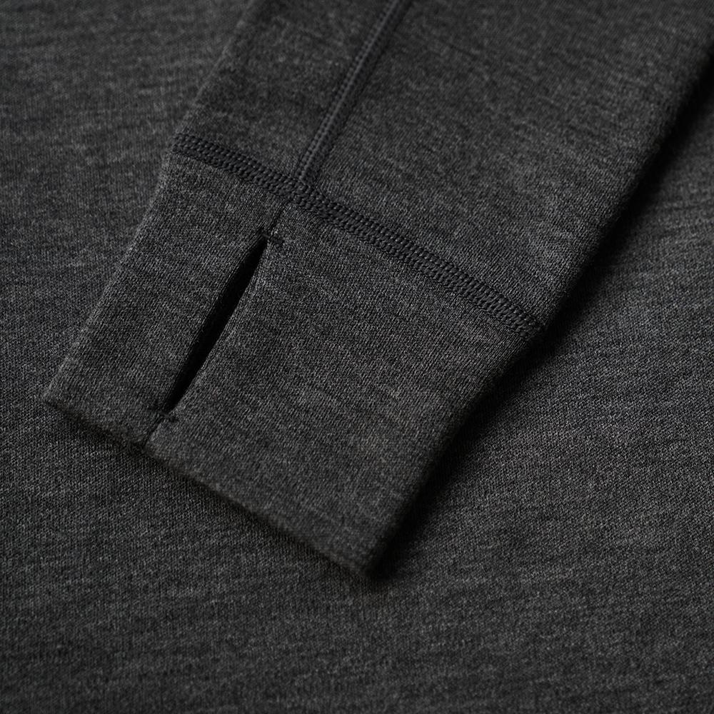 Isobaa | Mens Merino 320 Long Sleeve Half Zip (Smoke/Lime) | Conquer cold trails, blustery commutes, and unpredictable weather with the ultimate Merino wool half-zip top.