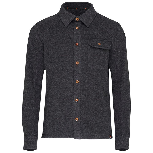 Isobaa | Mens Merino Blend Mountain Shirt (Smoke) | Conquer trails, peaks, and urban adventures with this high-performance Merino blend overshirt.