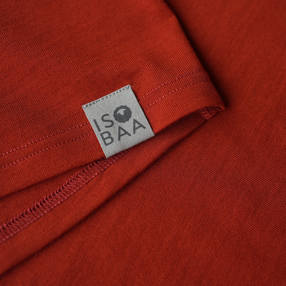 Isobaa | Womens IsoSoft 180 Long Sleeve Crew (Burnt Orange) | The ultimate adventure top.