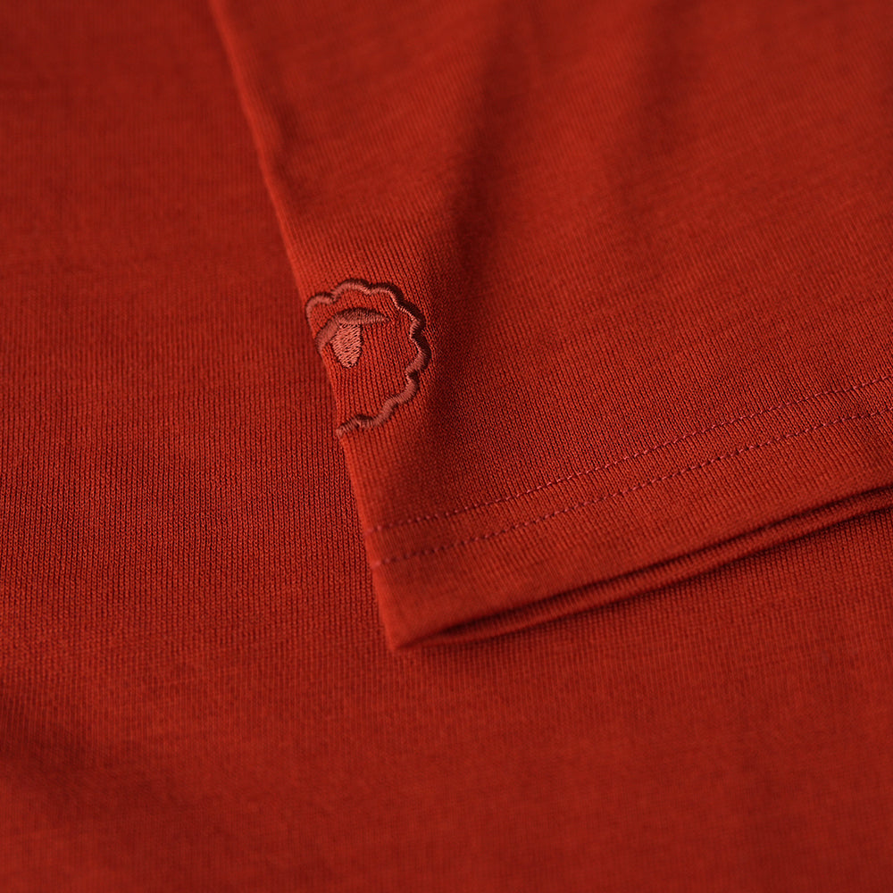 Isobaa | Womens IsoSoft 180 Short Sleeve Crew (Burnt Orange) | Performance-driven Merino short-sleeved top.