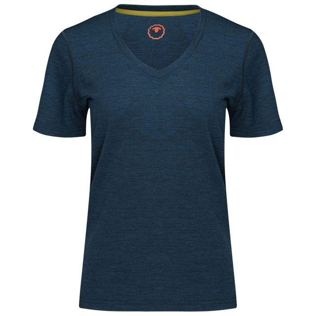 Isobaa | Womens Merino 150 V-Neck Tee (Petrol) | Embark on new adventures with Isobaa's superfine Merino V-neck Tee.