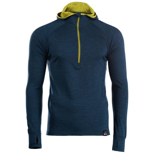 Isobaa | Mens Merino 200 Zip Neck Hoodie (Petrol) | The ultimate 200gm Merino wool hoodie.
