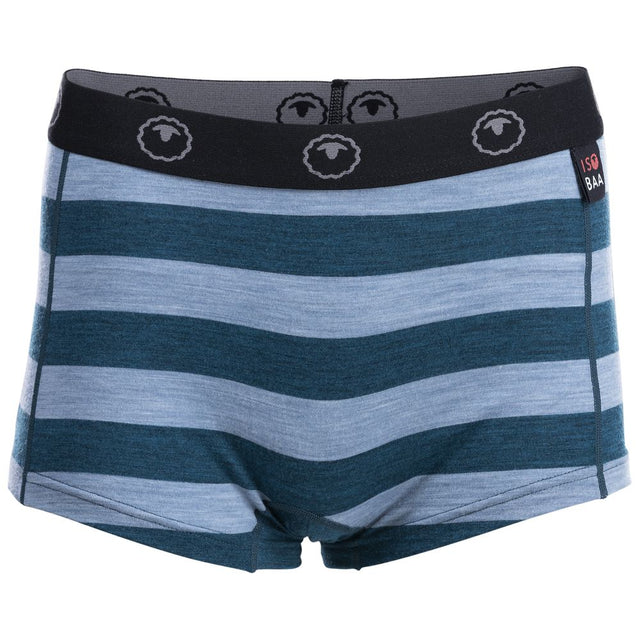 Isobaa | Womens Merino 180 Hipster Shorts (Petrol/Sky) | Conquer any activity in comfort with Isobaa's superfine Merino hipster shorts.